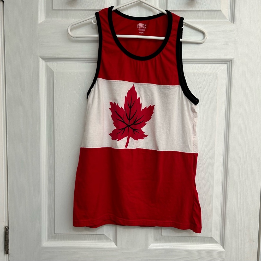 Red and White Canada Tank Top